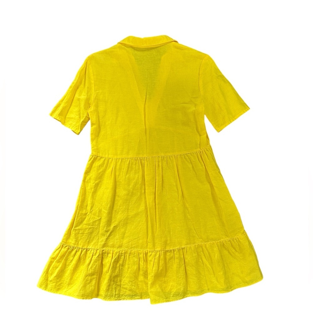 Zara Sunny Yellow Collared Mini Dress - Picture 7 of 8